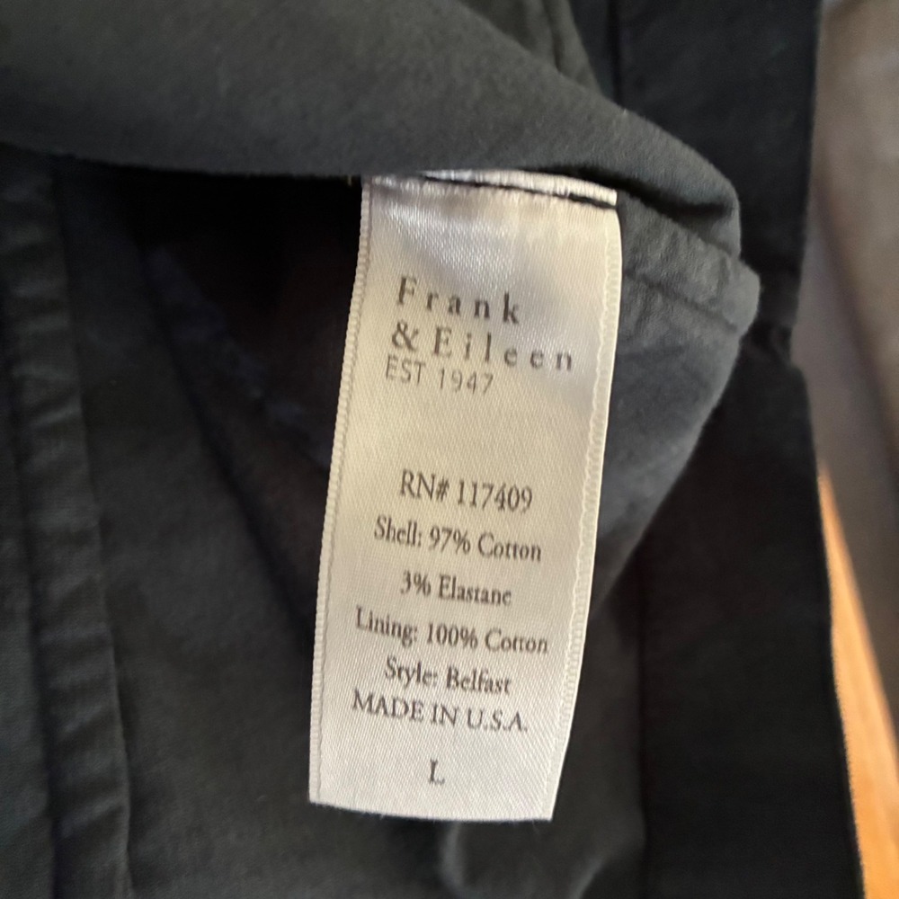 Frank & Eileen Belfast Performance Corduroy Jacket Womens Navy Large NWoT - Picture 6 of 8